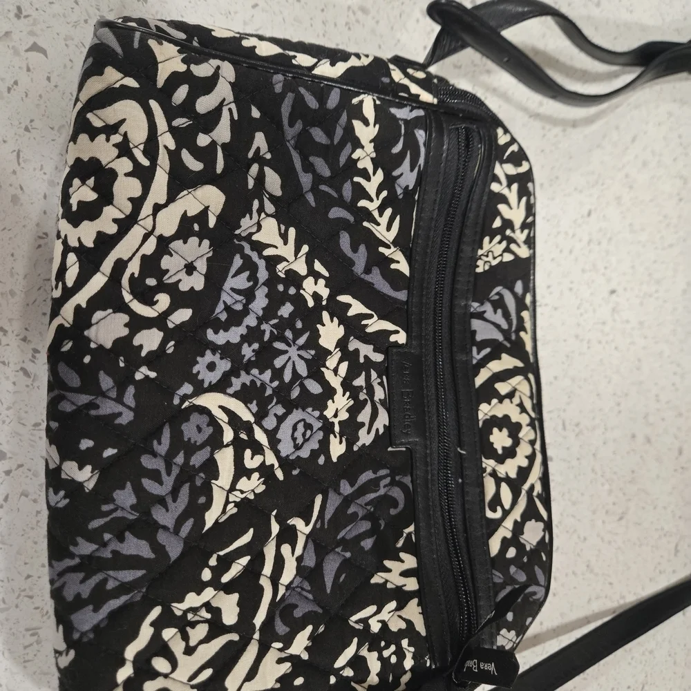 Vera Bradley Elegant Black and Cream Crossbody Bag